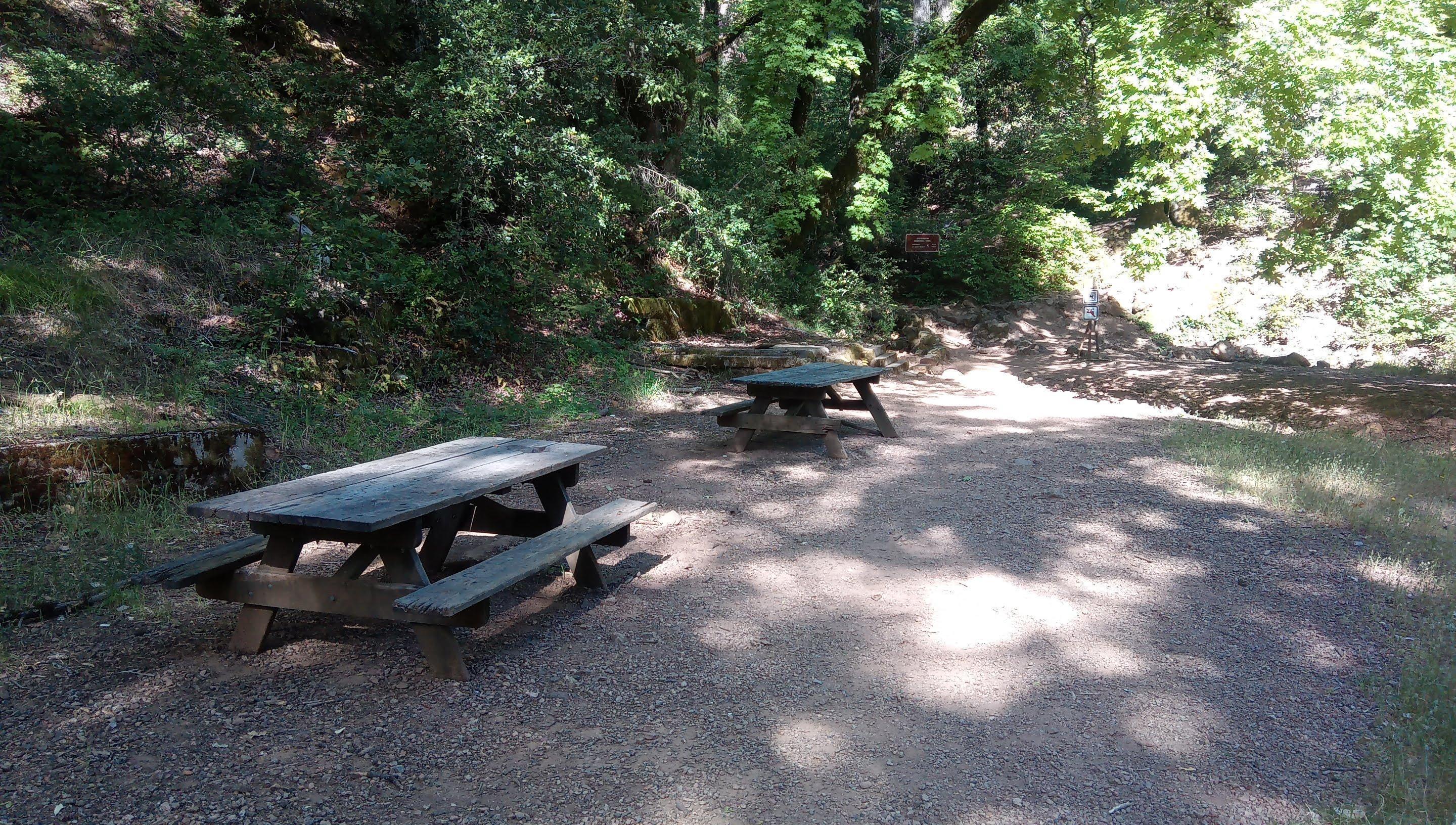Tables at the trail head