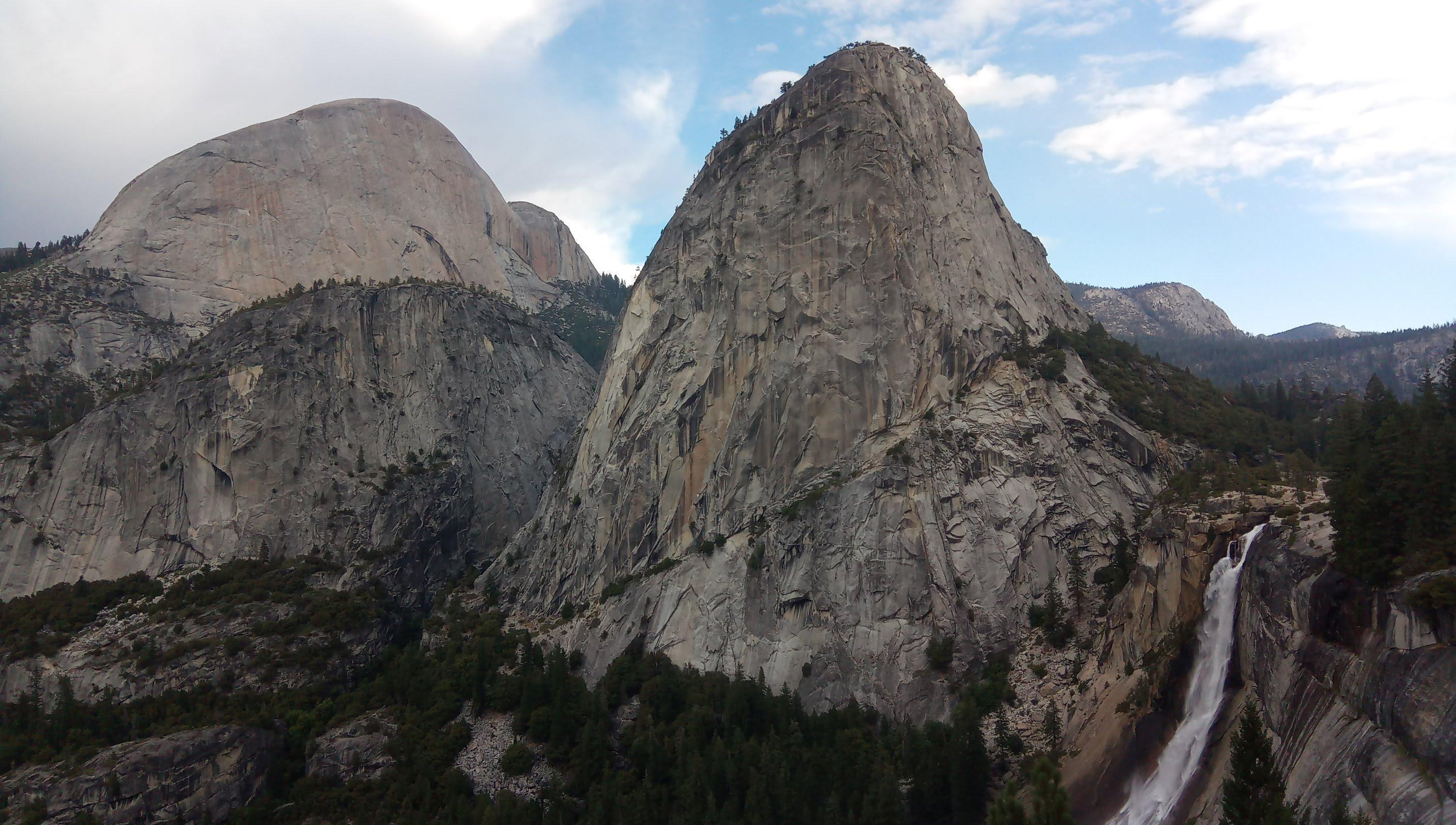 Half Dome, Mt. Broderick, Liberty Cap and Nevada fall