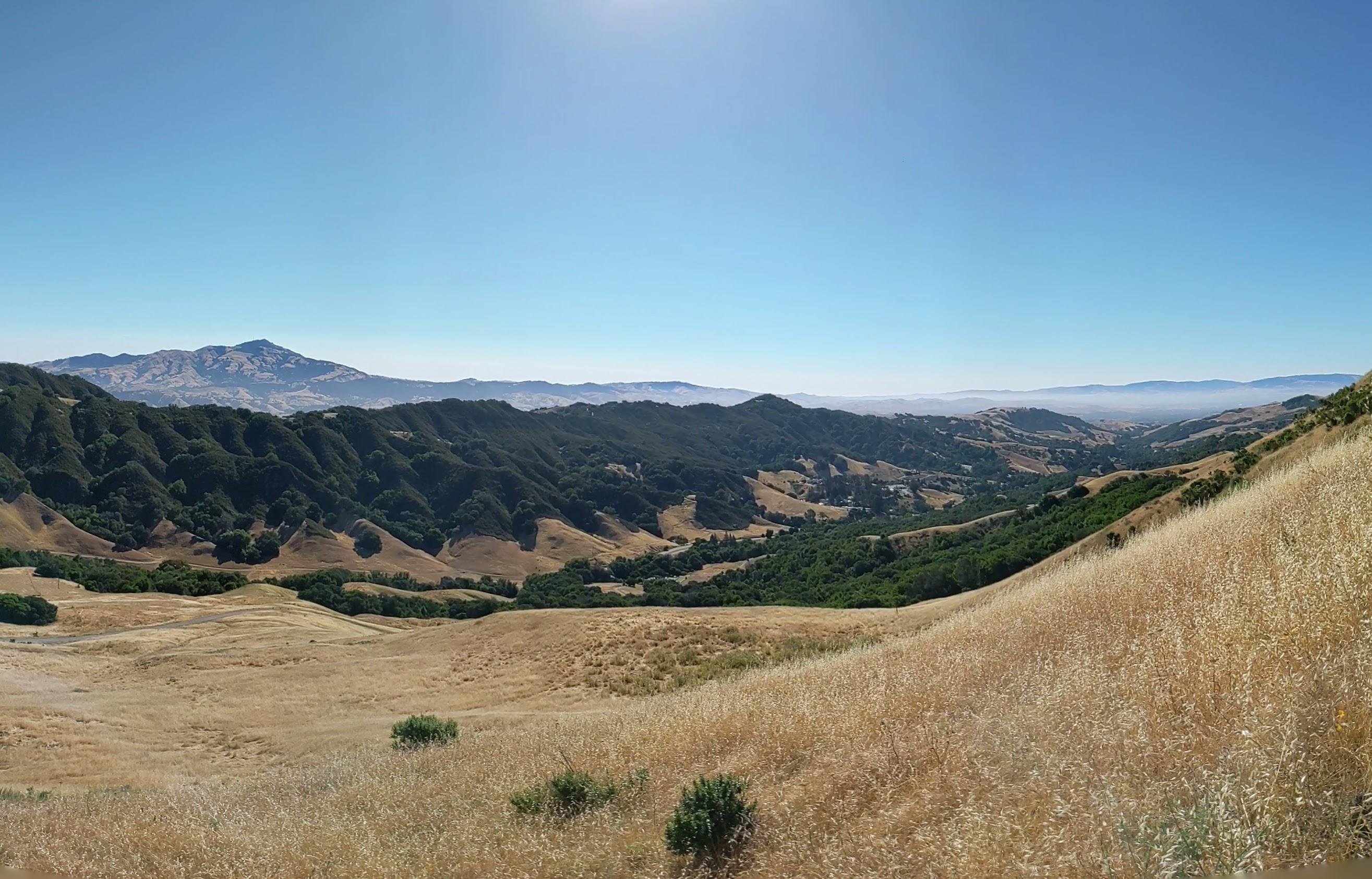 Mt. Diablo and Bollinger canyon - note gorges that were used to entrap the game