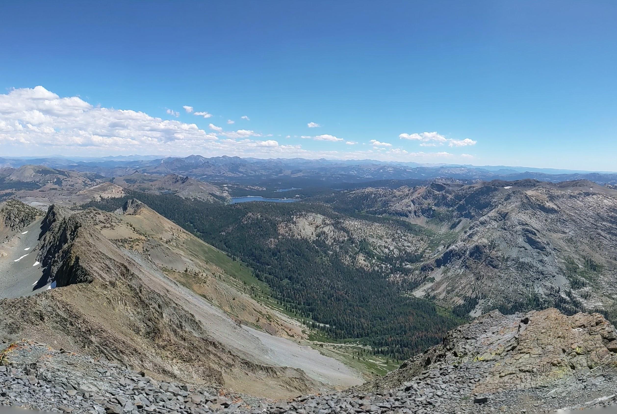 Summit view toward South East, Upper Blue Lake